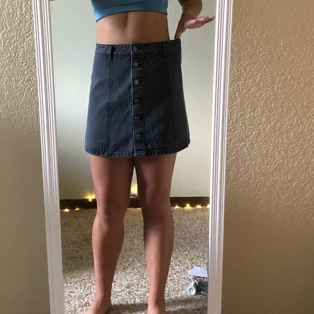 Denim mini skirt